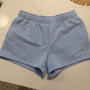 ALO Yoga Light Blue Elastic Waist Athletic Shorts